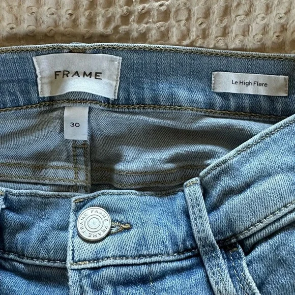 Frame Women's Le High Flair Blue Jeans - Picture 2 of 4